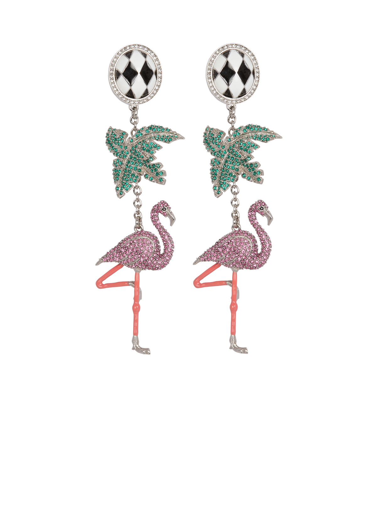 Flamingo pendant earrings