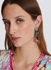 Flamingo pendant earrings