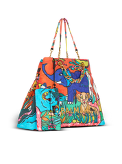 Disney x Balmain: The Lion King - 1945 Soft XXL Tote Bag In Enfant Précoce Print