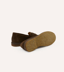 Suede Canal Penny Loafer with Crepe Sole