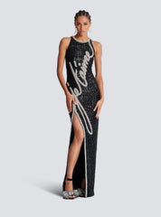 Long "Love Letter" Embroidered Sequin Dress