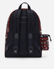 Nylon Backpack With Bandanna Print