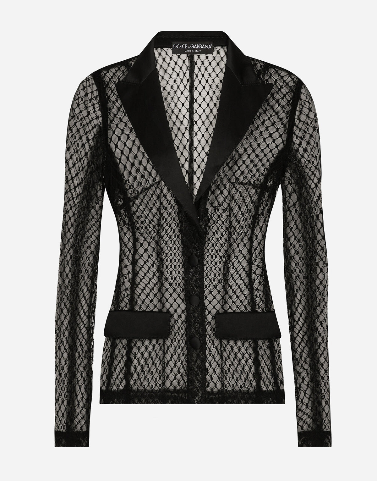 Single-Breasted Mesh Dolce Tuxedo Jacket