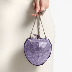 Faceted Heart Clutch