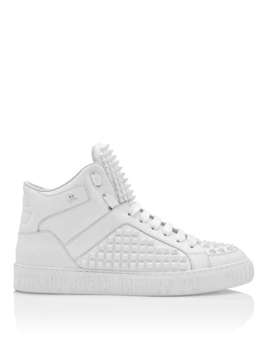 Nappa Leather Mid-Top Sneakers Studs