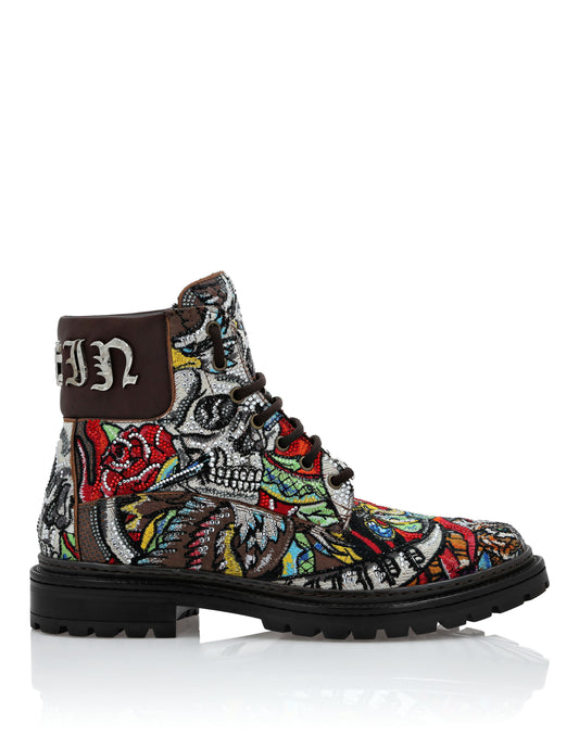 Nappa Boots Flat Mid Tattoo