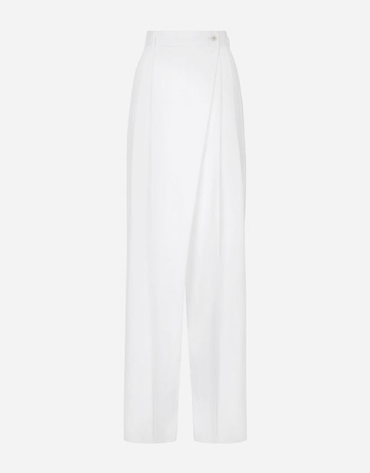 Flared Cotton Poplin Pants