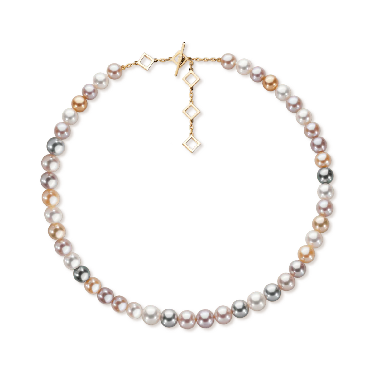 Multicolour Round Pearl Necklace