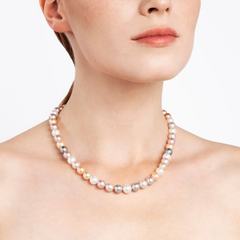 Multicolour Round Pearl Necklace