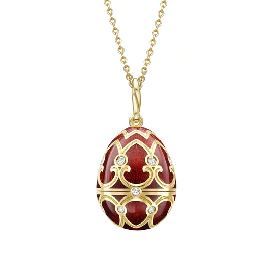 Guilloché Enamel Year of the Snake Surprise Locket