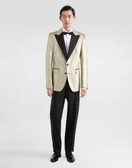 Single-Breasted Lamé Jacquard Tuxedo Jacket