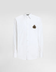 Cotton Shirt With Heraldic Patch