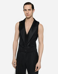 Single-Breasted Gabardine Vest