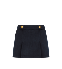 Wool And Cashmere Blend Pleated Mini Skirt