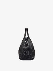 Mini Antigona Lock bag in satin with strass