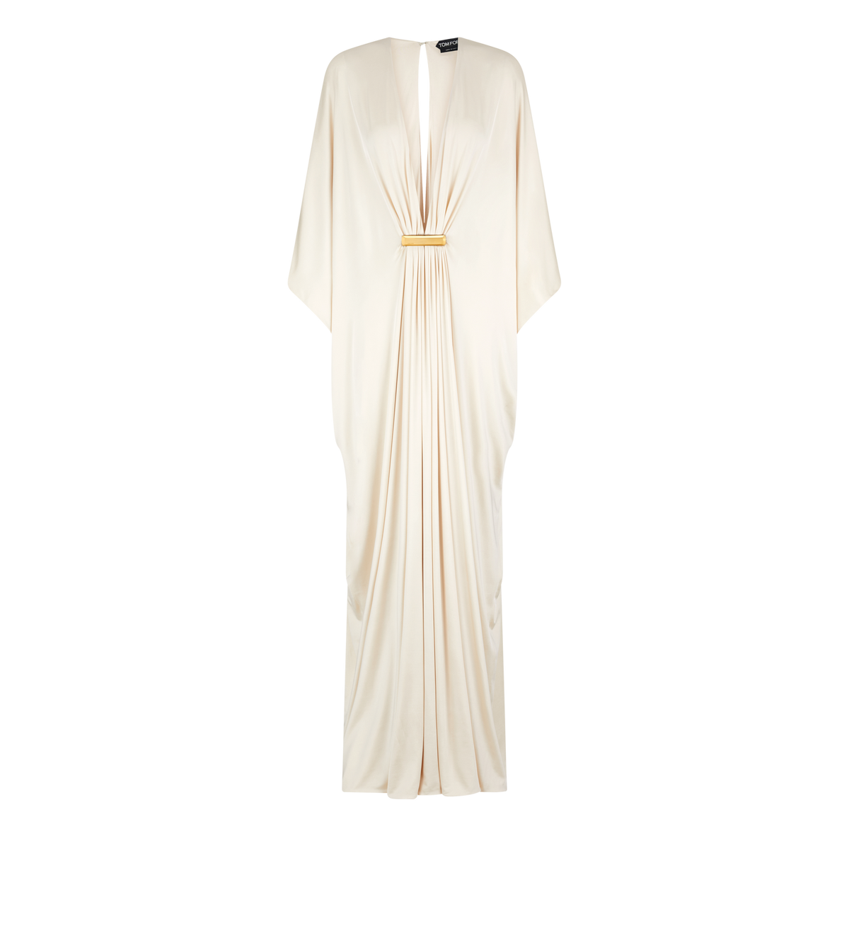 Satin Stretch Jersey Deep V-neck Kaftan