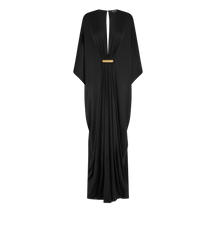 Satin Stretch Jersey Deep V-neck Kaftan