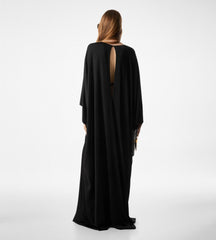 Satin Stretch Jersey Deep V-neck Kaftan