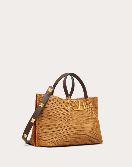 Medium Shopping Bag In Synthetic Raffia