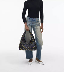 The Glam Studs Leather Sack Bag