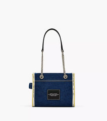 Denim Chain Small Tote Bag