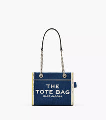 Denim Chain Small Tote Bag