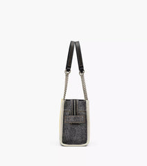 Denim Chain Small Tote Bag