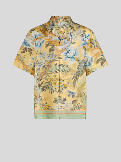 Printed Silk Bowling Shirt