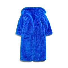 Women's Off Shoulder Coat In Royal Blue