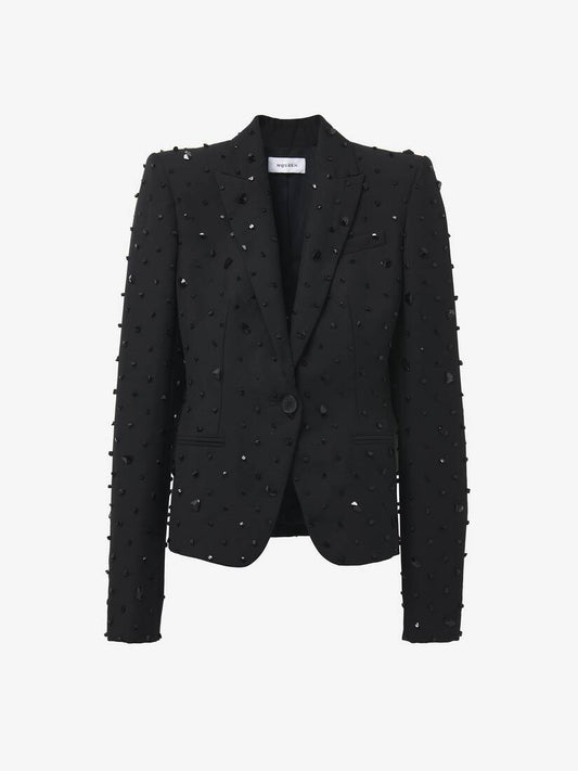 Women's Cosmic Stone Embroidery Single-Breasted Jacket