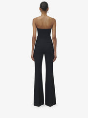 Women's Fold Over Waist Tailored Trousers In Black