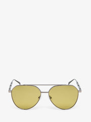 Metal Plaque Pilot Sunglasses