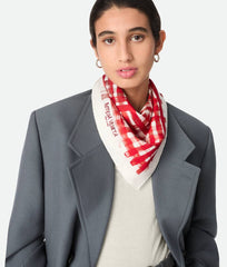 Printed Silk Check Foulard