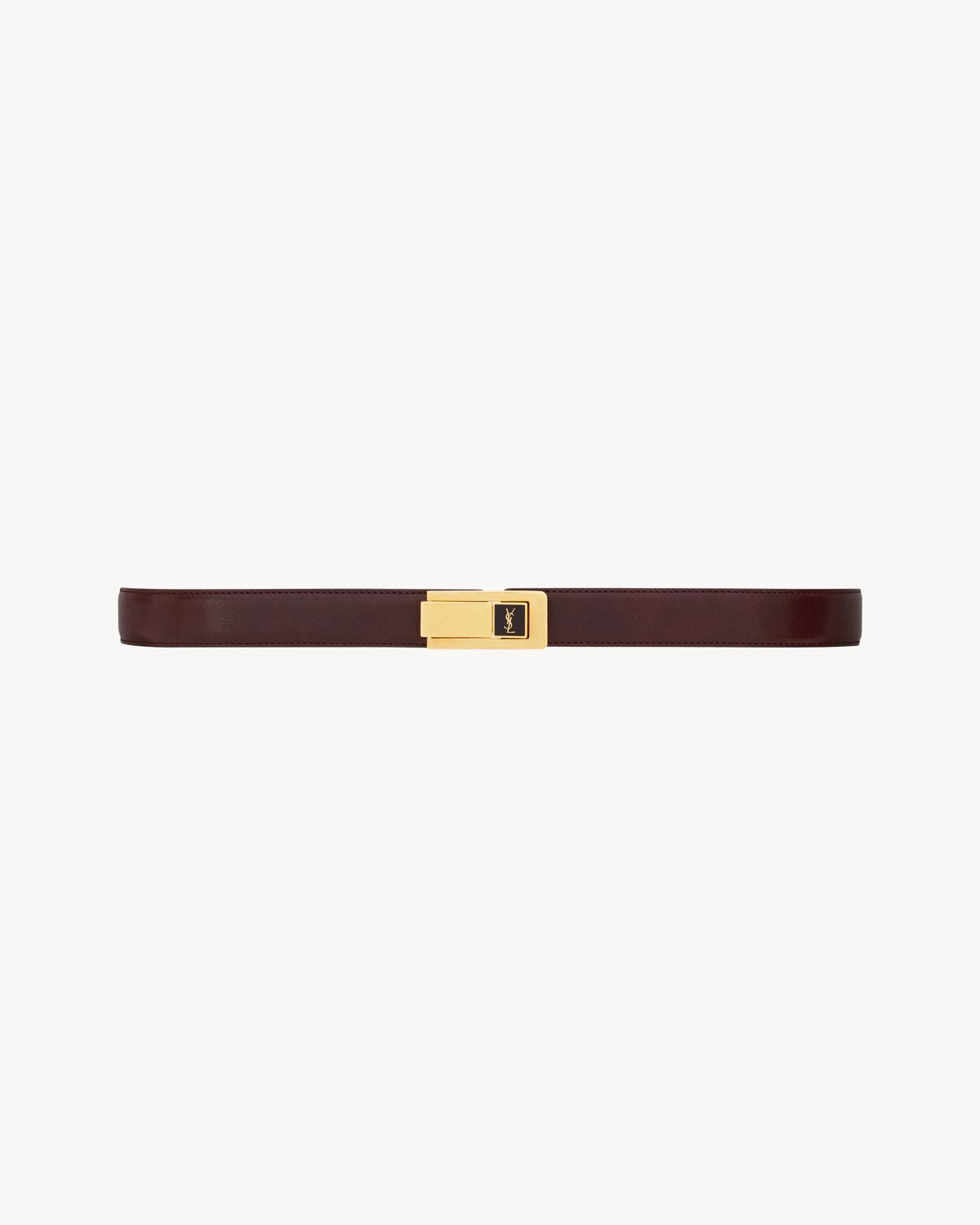 Charniere Buckle Belt In Smooth Leather