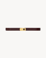 Charniere Buckle Belt In Smooth Leather