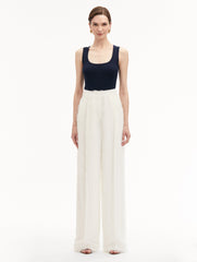 Fringe Fil Coupé Wide Leg Pant