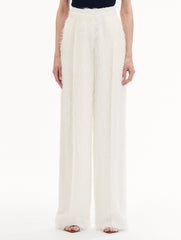 Fringe Fil Coupé Wide Leg Pant