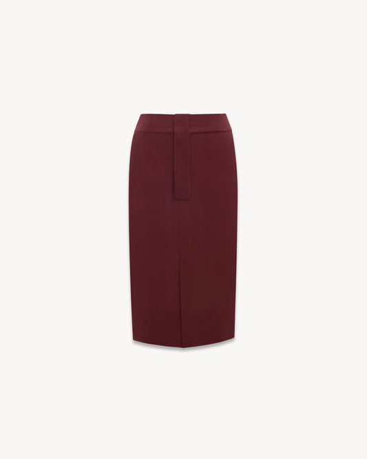 Pencil Skirt In Silk Crepe Muslin