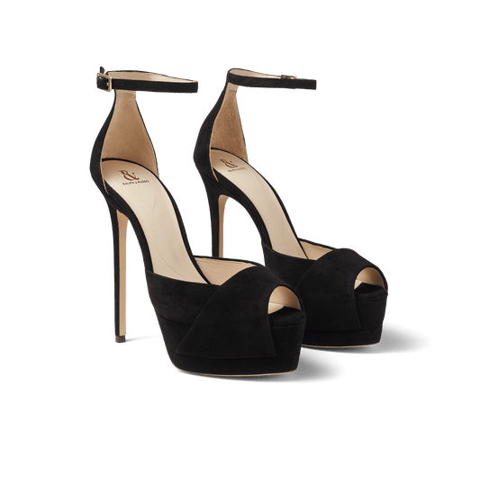 Black Suede Platform Sandals