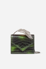 Green Degarde Alligator Alina Clutch