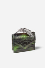 Green Degarde Alligator Alina Clutch