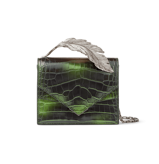 Green Degarde Alligator Alina Clutch