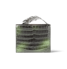 Green Degarde Alligator Alina Clutch