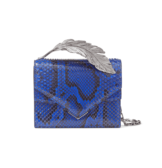 Blue Python Alina Clutch