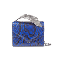 Blue Python Alina Clutch