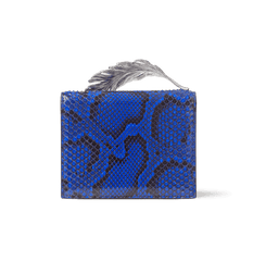 Blue Python Alina Clutch