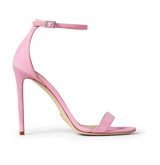 Pink Suede Strap Sandals