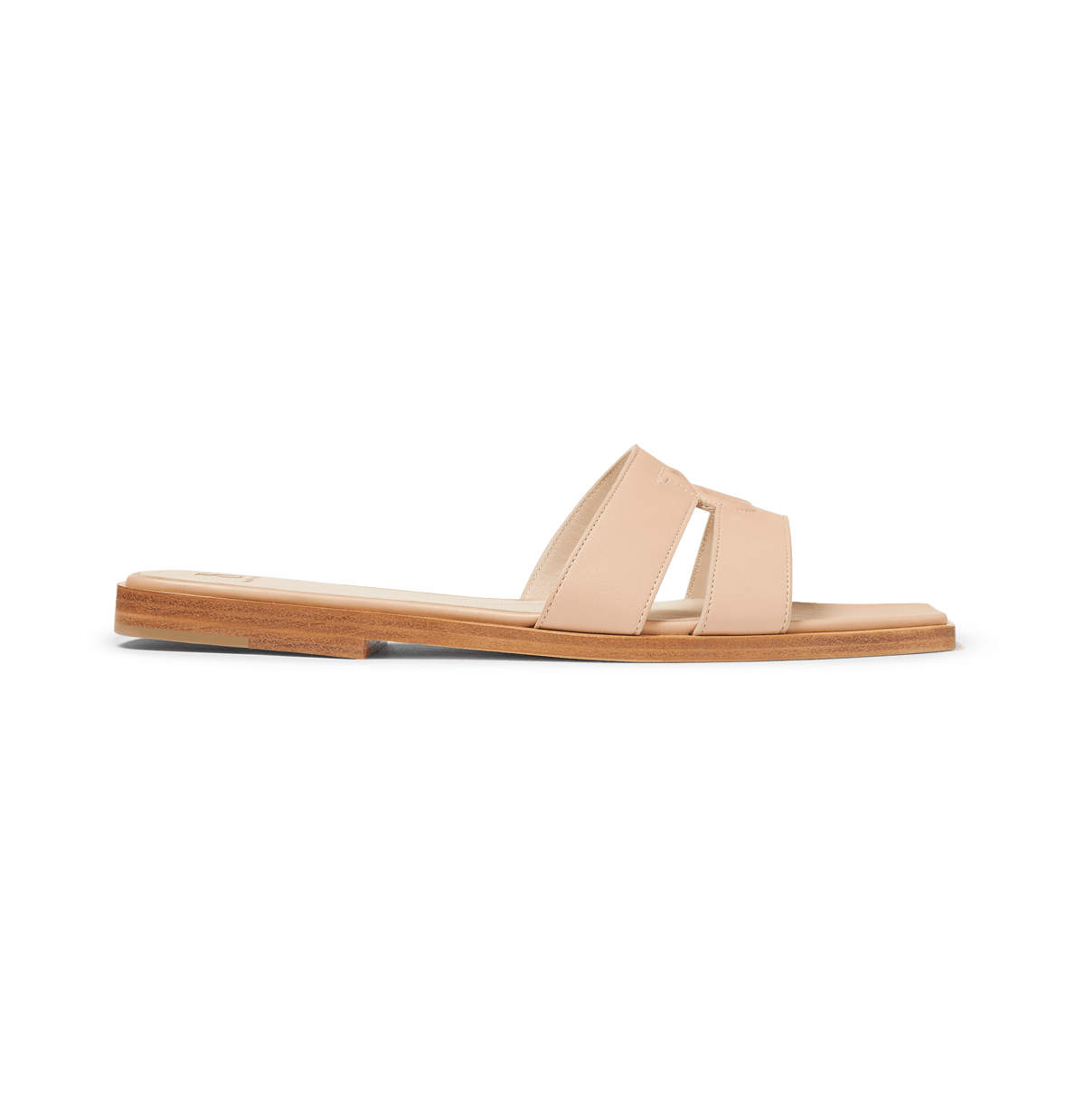 Tan Nappa Strap Slides