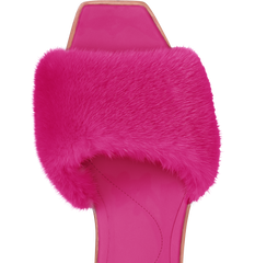 Hot Pink Mink Slides