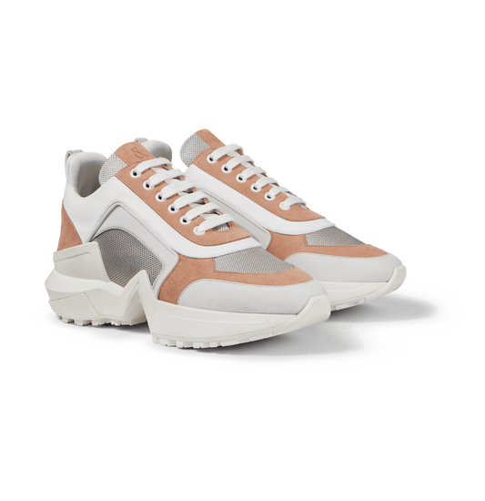 Tan and Silver Suede 4.0 Sneakers